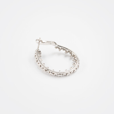 Créoles Crépidantes or blanc & diamants