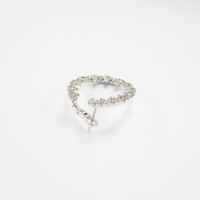 Créoles Crépidantes or blanc & diamants