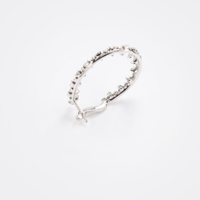 Créoles Crépidantes or blanc & diamants