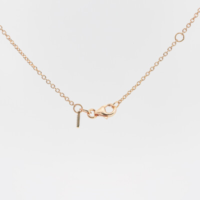 Collier Evidence or rose & diamants