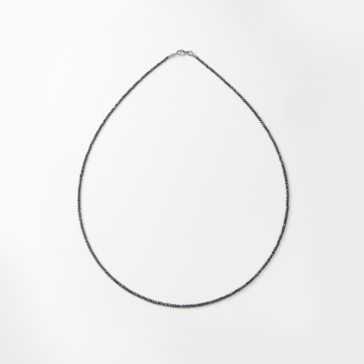 Collier Mirage or blanc & diamants noirs 