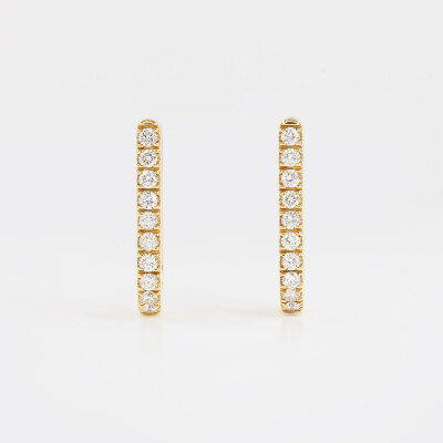 Créoles Orizon or jaune & diamants 
