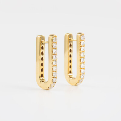 Créoles Orizon or jaune & diamants