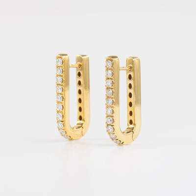 Créoles Orizon or jaune & diamants