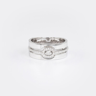 Bague Odyssée or blanc & diamants