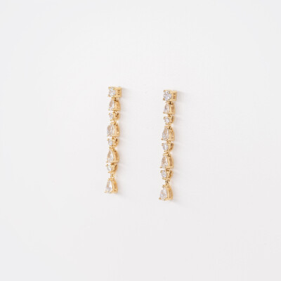 Boucles d'oreilles Babylone or jaune & diamants