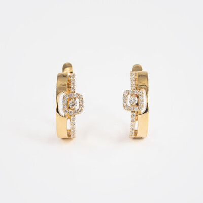 Boucles d'oreilles Odyssée or blanc & diamants