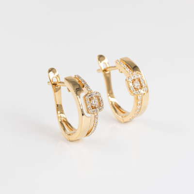 Boucles d'oreilles Odyssée or blanc & diamants