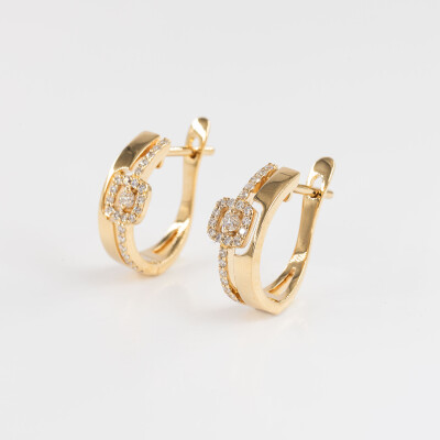 Boucles d'oreilles Odyssée or blanc & diamants