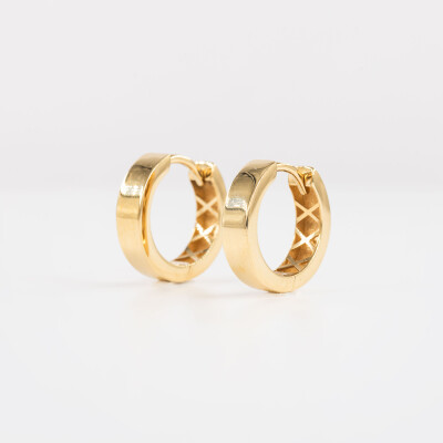 Créoles ruban or jaune