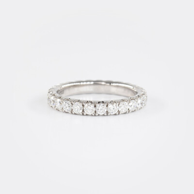 Alliance Elégante tour complet or blanc & diamants