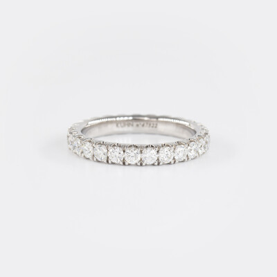 Alliance Elégante tour complet or blanc & diamants