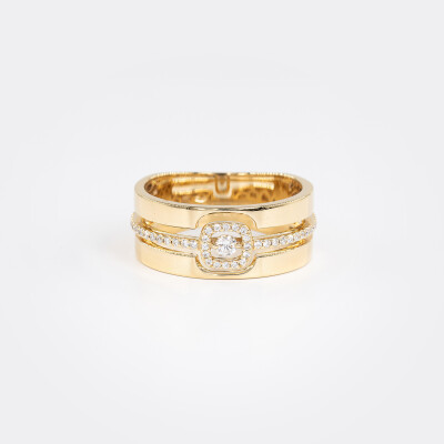 Bague Odyssée or jaune & diamants