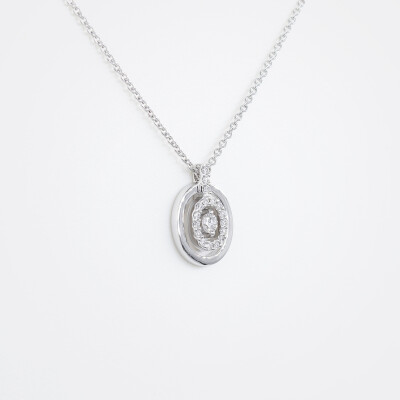 Collier Odyssée or blanc & diamants