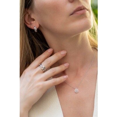 Collier Odyssée or blanc & diamants