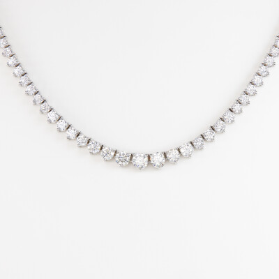 Collier Impératrice or blanc & diamants