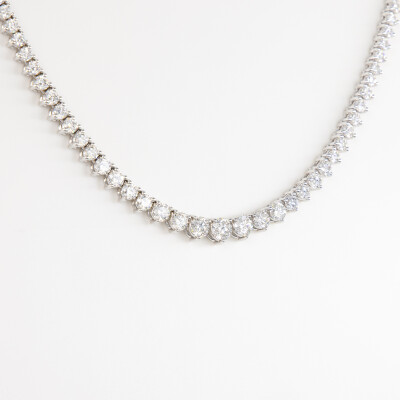 Collier Impératrice or blanc & diamants