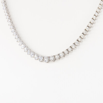 Collier Impératrice or blanc & diamants