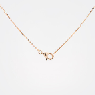 Collier Rainbow Ovale or rose & saphirs multicolores