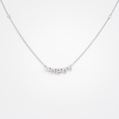 Collier Impératrice or blanc & diamants