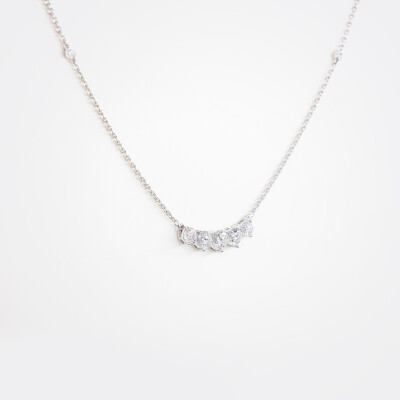 Collier Impératrice or blanc & diamants