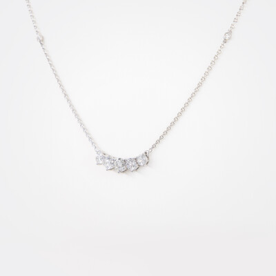 Collier Impératrice or blanc & diamants