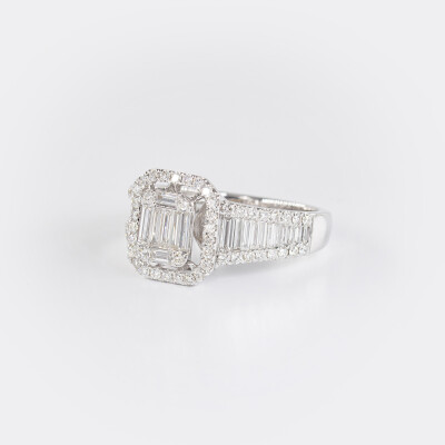 Bague Jazz or blanc & diamants