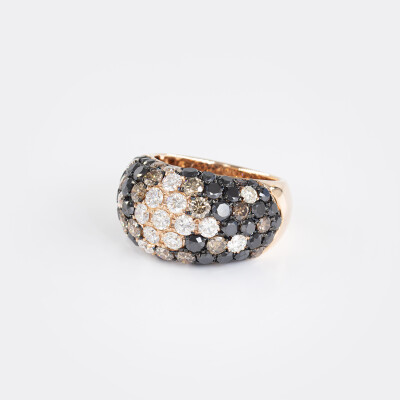 Jonc Crépuscule or rose & diamants