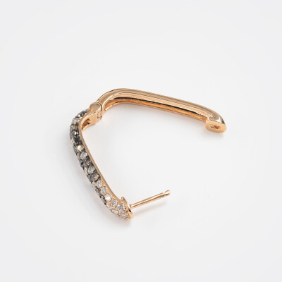 Créoles Crépuscule or rose & diamants