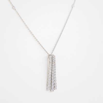 Collier Naïade or blanc & diamants