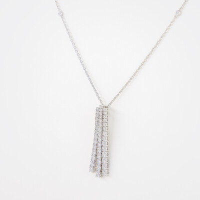 Collier Naïade or blanc & diamants