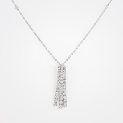 Collier Naïade or blanc & diamants