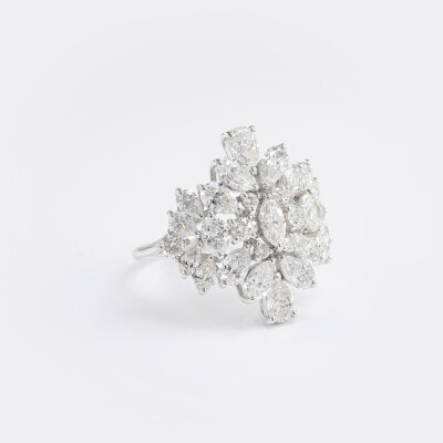 Bague Versailles or blanc & diamants