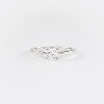 Solitaire Vénus or blanc & diamant