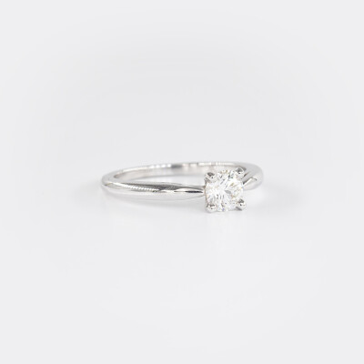 Solitaire Vénus or blanc & diamant