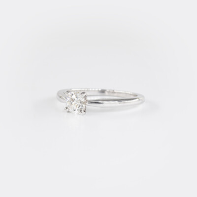 Solitaire Vénus or blanc & diamant