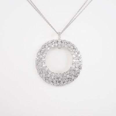 Collier Versailles or blanc & diamants