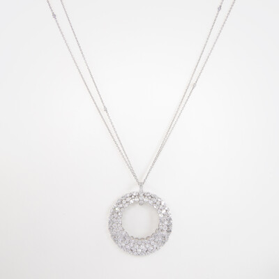 Collier Versailles or blanc & diamants