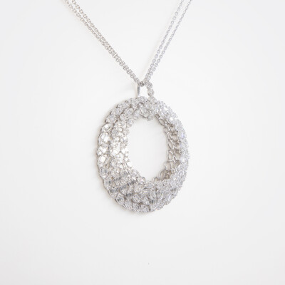 Collier Versailles or blanc & diamants