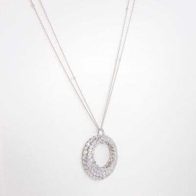 Collier Versailles or blanc & diamants