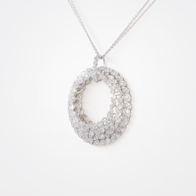 Collier Versailles or blanc & diamants