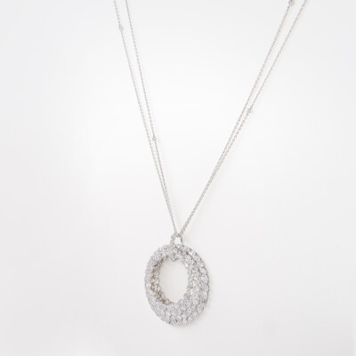Collier Versailles or blanc & diamants