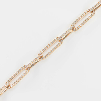 Bracelet Riviera or rose & diamants