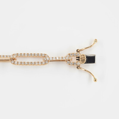 Bracelet Riviera or rose & diamants