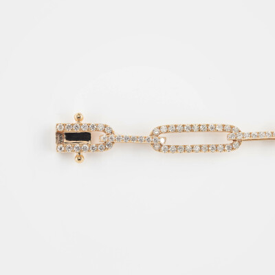 Bracelet Riviera or rose & diamants