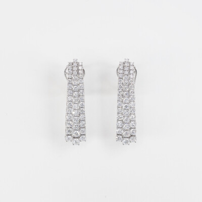 Boucles d'oreilles Crépuscule or rose & diamants 