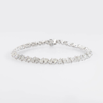 Bracelet Versailles or blanc & diamants
