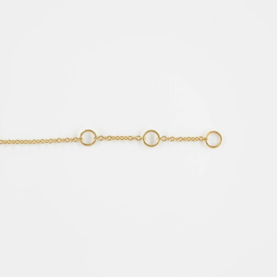 Bracelet India or jaune & pierres fines