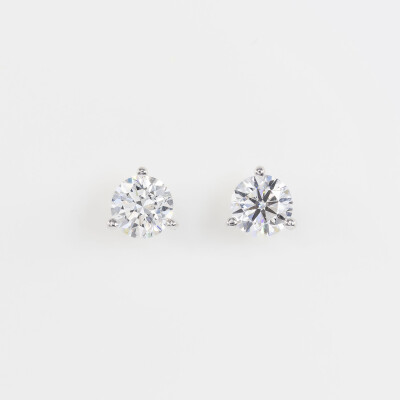 Puces d'oreilles Halo or blanc & diamants 