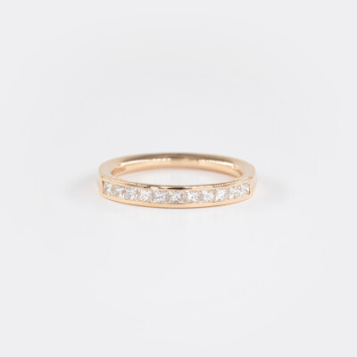 Alliance Raffinée or rose & diamants
